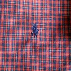 Ralph Lauren Red and Blue Plaid Kids Button Down Shirt